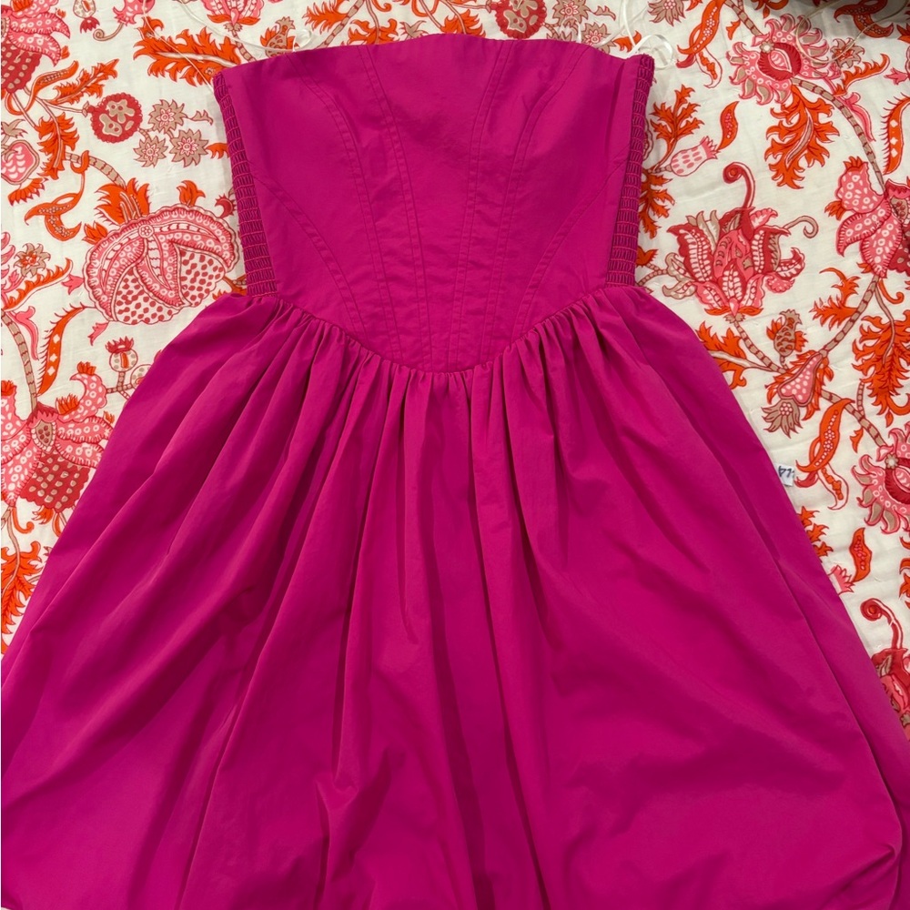 Amanda Uprichard Fuchsia Strapless Dress